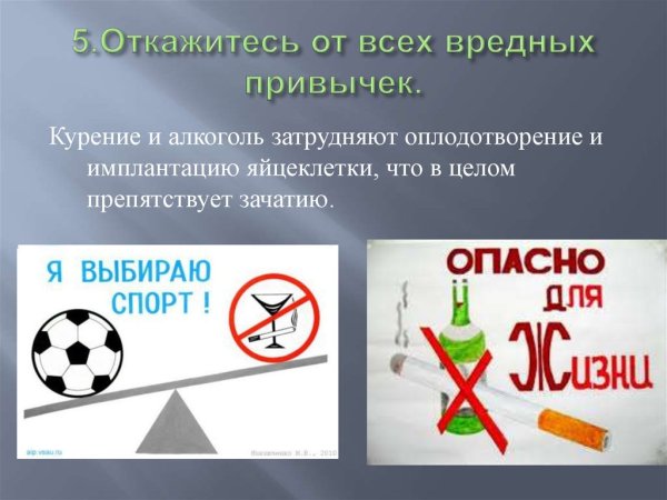 Отказ от вредных привычек курение