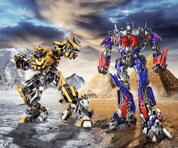 Трансформеры Оптимус Прайм и Бамблби
