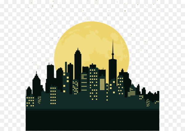 Силуэты домов города