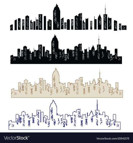 Фронтальный силуэт города