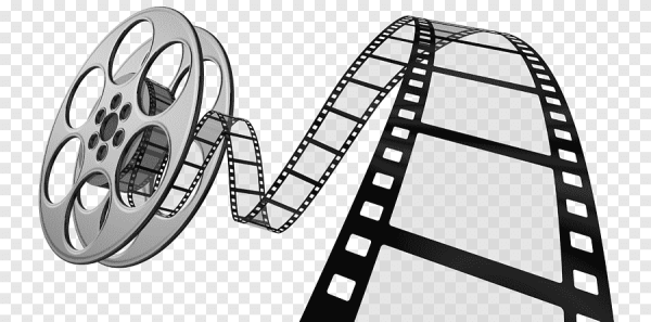 Кинопленка на белом фоне