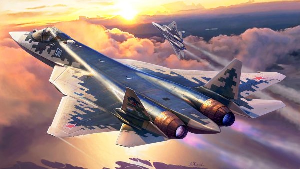 Сборная модель zvezda российский многофункциональный истребитель пятого поколения Су-57 (7319) 1:72