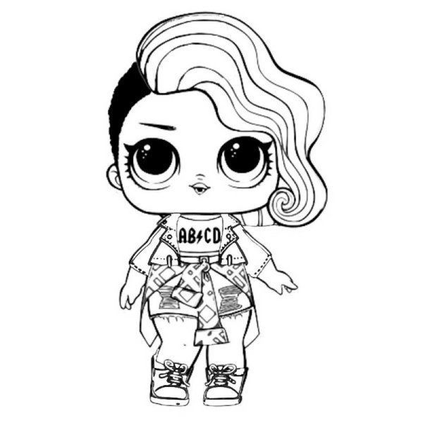 Кукла ЛОЛ черно белая