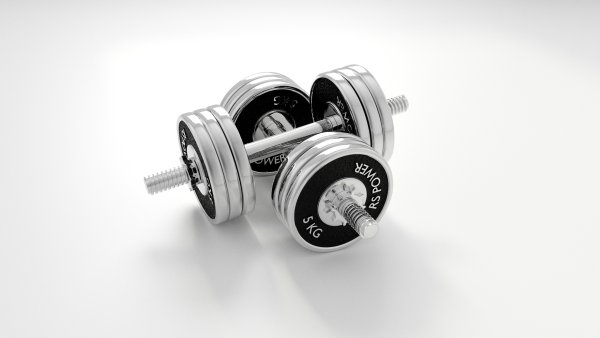 Цветное изображение гантельки