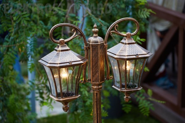 Светильник уличный - Virgo f/2 черное золото