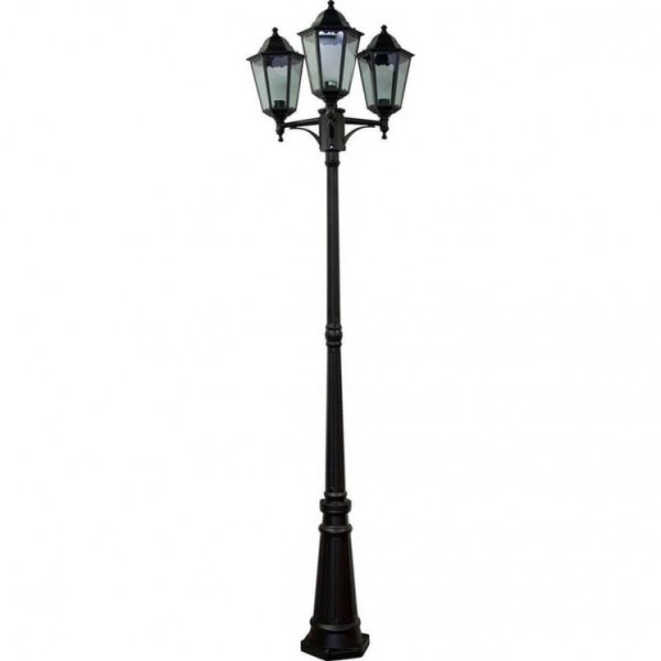 Feron св-к садово-парковый, 3*100w 230v e27 черный, 6215 11080