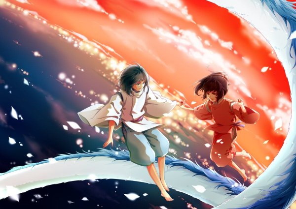 Хаяо Миядзаки поцелуй Тихиро