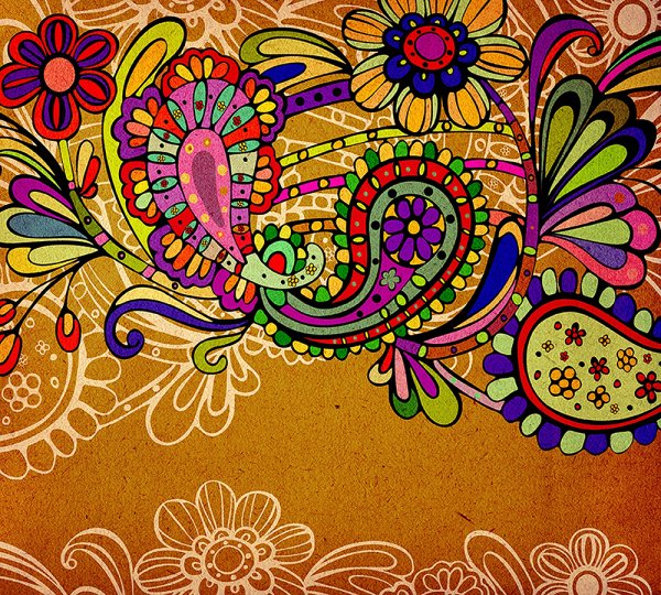 Восточный цветочный орнамент