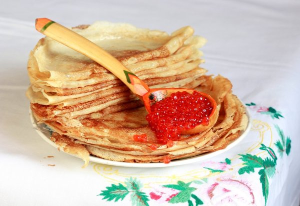 Блины со сметаной