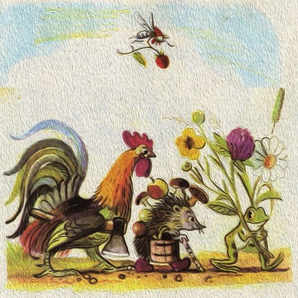 Владимир Григорьевич Сутеев под грибом лиса