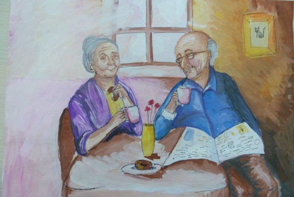 Рисунок к днюжелого человека