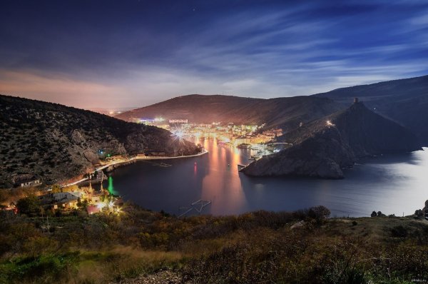 Ночная Балаклава Крым
