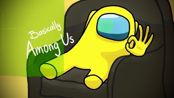 Among us жёлтый человечек