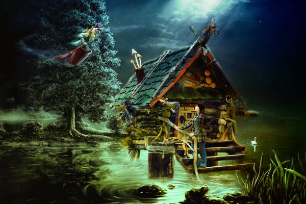 Баба Яга ступа избушка