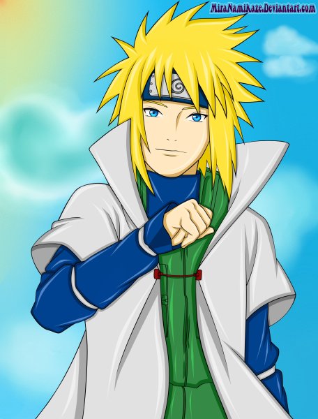 Минато Намикадзе и Наруто