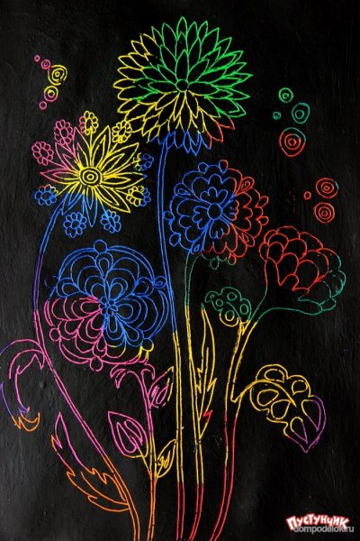 Граттаж техника рисования для детей