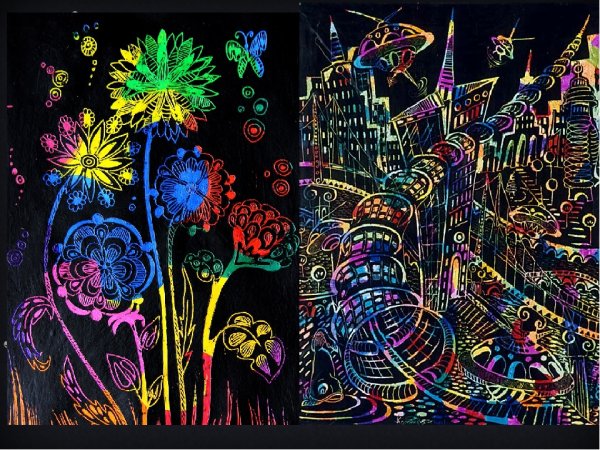 Граттаж техника граттаж