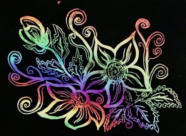 Граттаж техника рисования