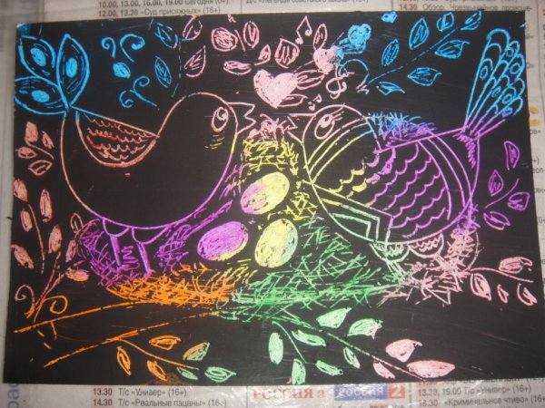 Граттаж техника рисования