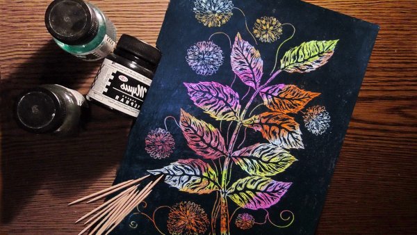 Граттаж Лев