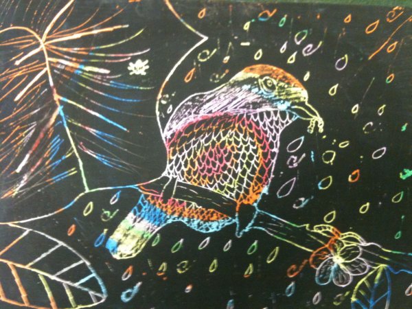 Граттаж Ван Гог