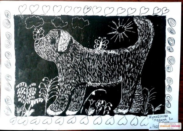 Техника рисования граттаж масляная пастель