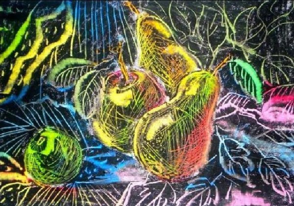 Техника граттаж