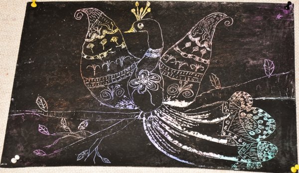 Граттаж Золотая рыбка