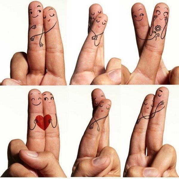 Прикольные рисунки на пальцах