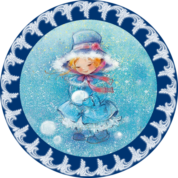 Открытки на новый год круглые