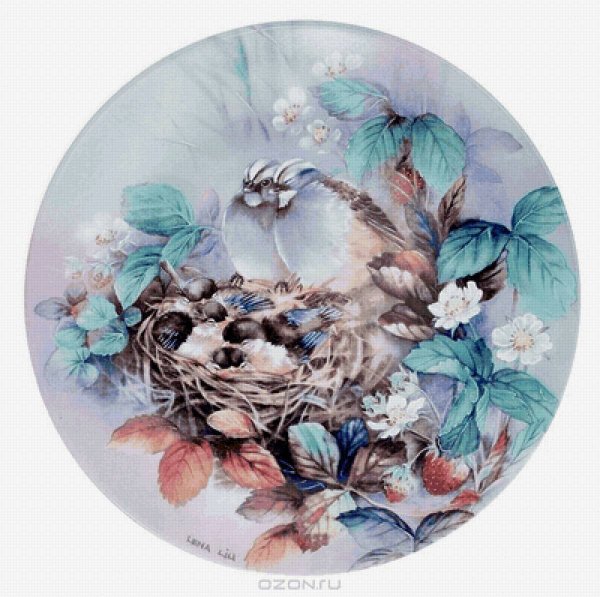 Цветочная композиция в круге