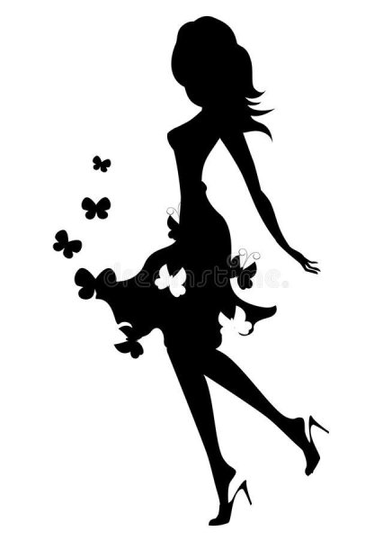 Силуэт девушки для вырезания