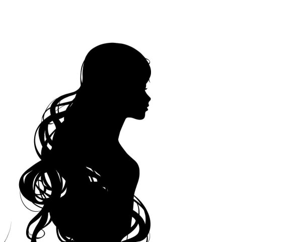 Силуэтные рисунки девушек