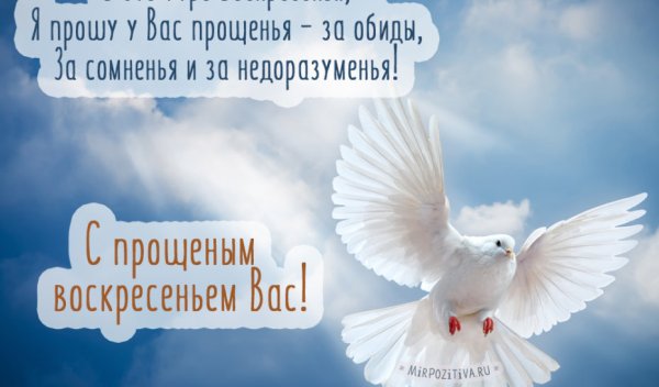 Прощеное воскресенье Бог простит и я прощаю