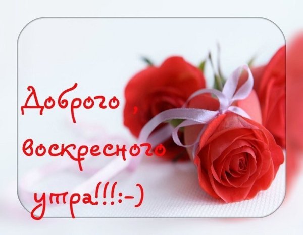 С добрым воскресным утром