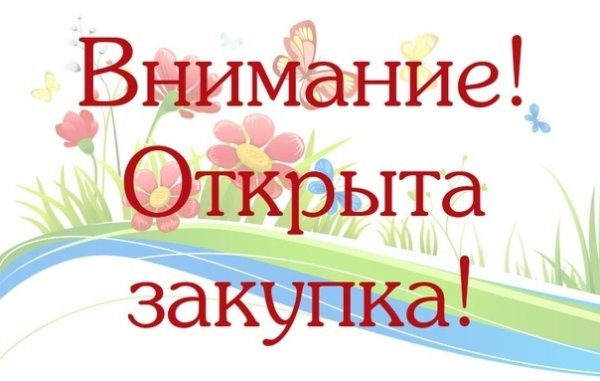Открывается новая закупка