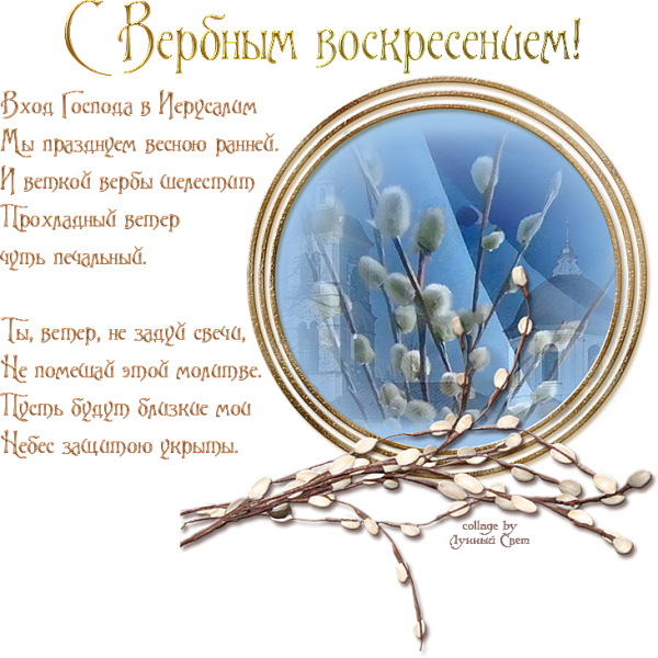 С Вербным воскресеньем открытки