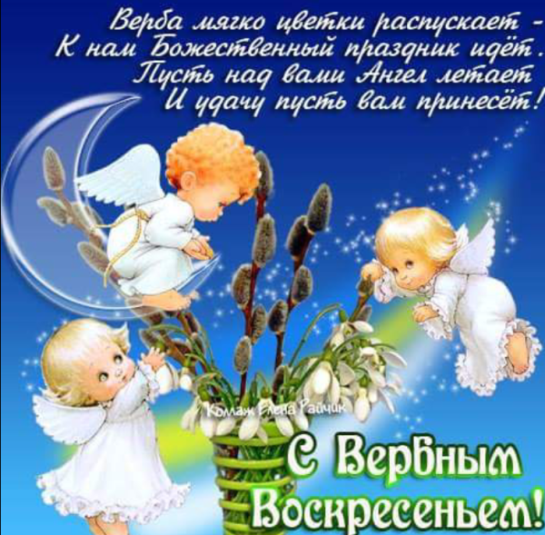 С Вербным воскресеньем открытки