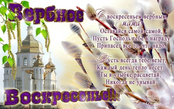Вербное воскресенье освящение вербы