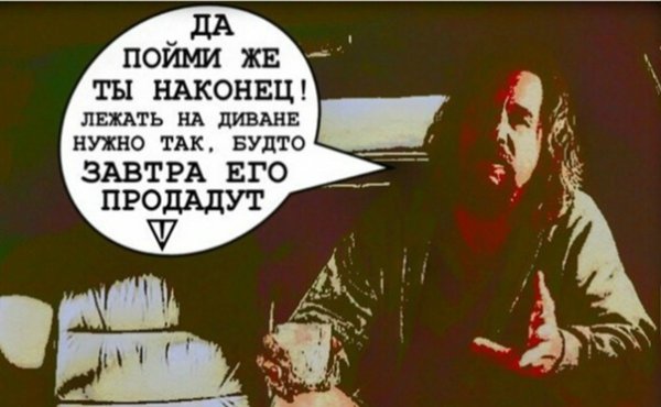 Лежит на диване так будто завтра его продадут