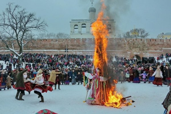 Сожжение чучела Великий Новгород
