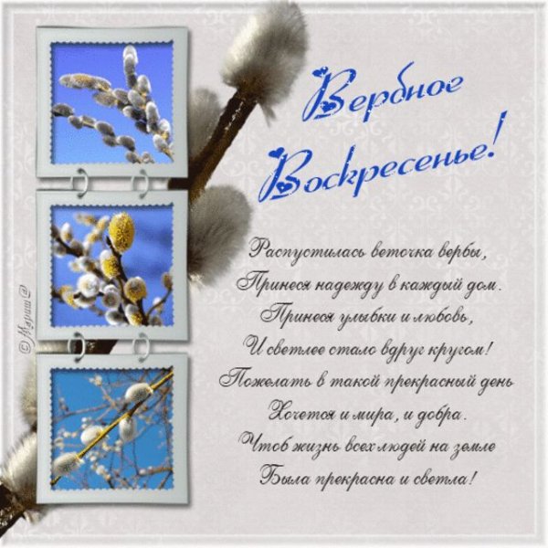 С Вербным воскресеньем