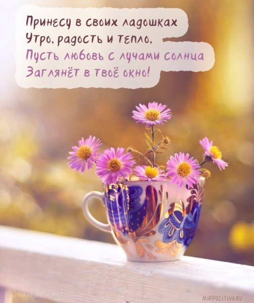 Открытки с пожеланием доброго утра