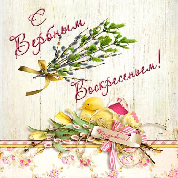С Вербным воскресеньем открытки