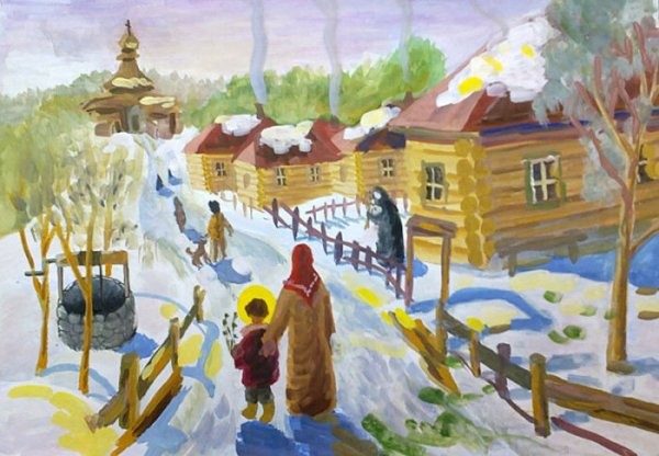 Александр Простев художник Вербное воскресенье
