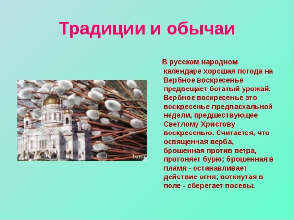 Вербное воскресенье рассказ для детей
