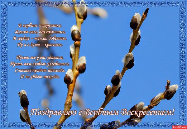 С Вербным воскресеньем бабушка