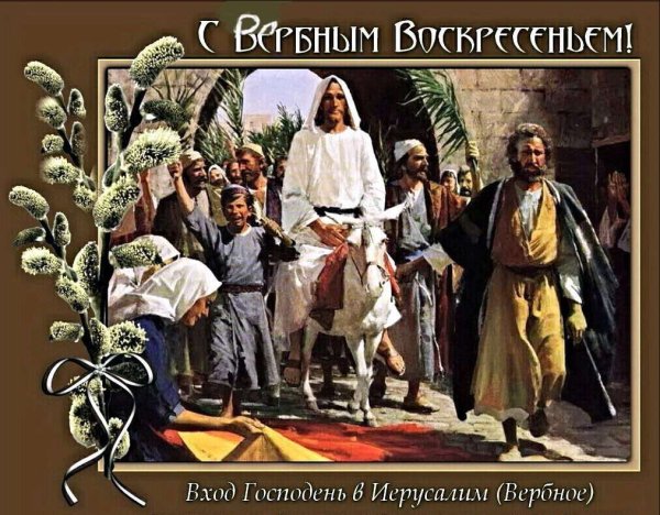 С праздником входа Господня в Иерусалим с Вербным воскресеньем