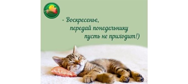 Воскресенье передай понедельнику пусть