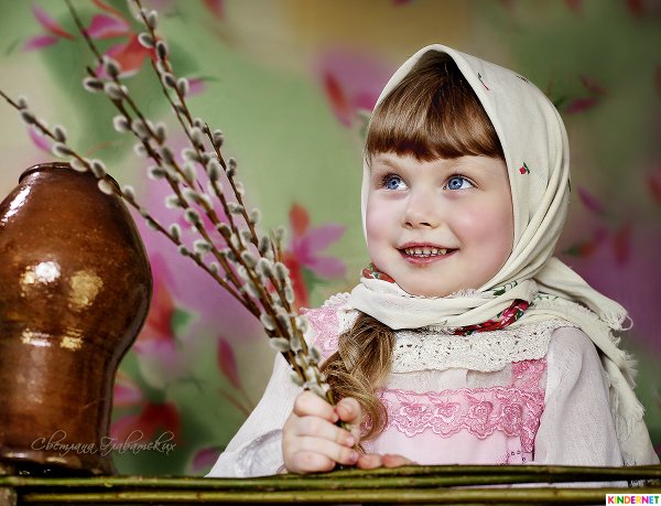 Вербное воскресенье девочка